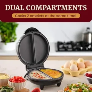 IMAIBMAI™ Non-Stick Dual Omelet & Frittata Maker with Cool Touch Handle